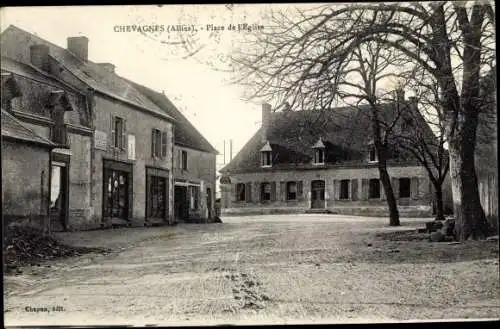 Ak Chevagnes Allier, Place de l'Eglise