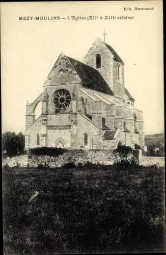 Ak Mezy Moulins Aisne, L'Eglise