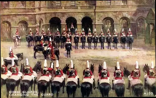 Künstler Ak London City, Horse Guards, Changing the Guard