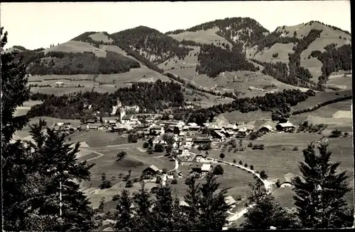 Ak Charmey Kt. Freiburg Schweiz, Ort, Umgebung, Berge