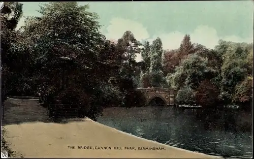 Ak Birmingham West Midlands England, The Bridte, Cannon Hill Park