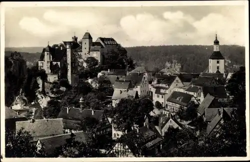 Ak Hohnstein in der Sächsischen Schweiz, Schloss mit Umgebung