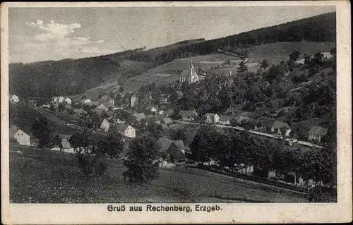 Ak Rechenberg Bienenmühle Erzgebirge, Panorama