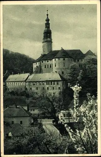 Ak Weesenstein Müglitztal in Sachsen, Schloss von Norden