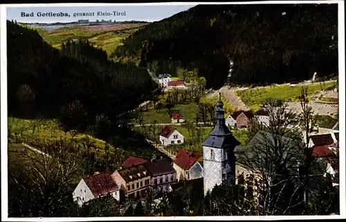 Ak Bad Gottleuba in Sachsen, Teilansicht, Kirche