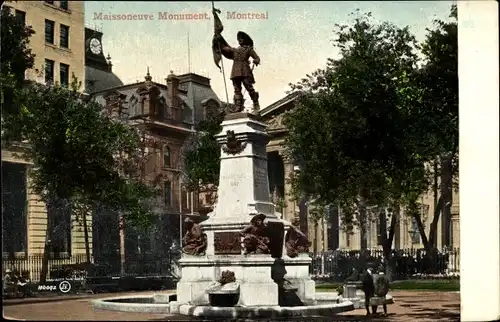 Ak Montreal Québec Kanada, Maissoneuve Monument