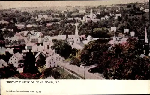 Ak Nova Scotia Kanada, Bird's View of Bear River