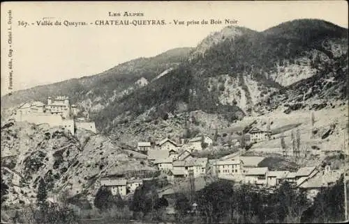 Ak Chateau Queyras Hautes-Alpes, Vallée, Vue prise du Bois Noir