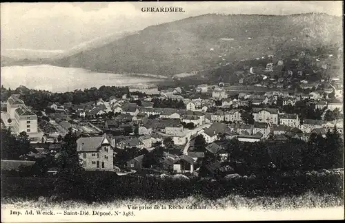 Ak Gérardmer Lothringen Vosges, Vue prise de la Roche du Kain