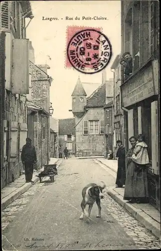 Ak Langres Haute Marne, Rue du Petit Cloître