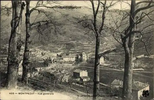 Ak Montpezat Ardèche, Vue Generale