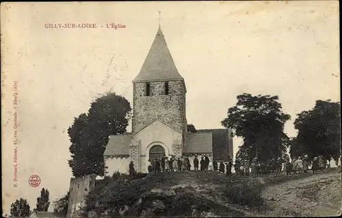 Ak Gilly sur Loire Saône et Loire, L'Eglise