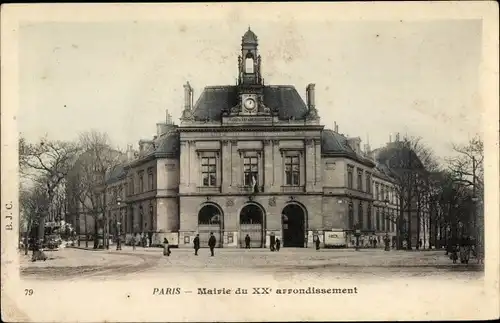 Ak Paris Ménilmontant, La Mairie