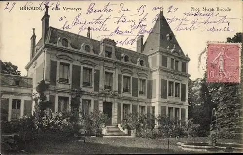 Ak Brioude Haute Loire, Vue de la Villa Veysseyre