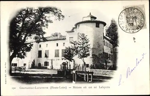 Ak Chavagnac Lafayette Haute Loire, Maison oú est né Lafayette