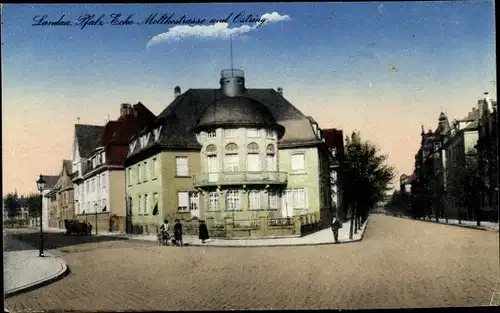 Ak Landau in der Pfalz, Ecke Moltkestraße und Ostring