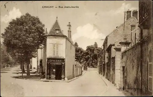 Ak Chagny Saône et Loire, Rue Jean Jaures