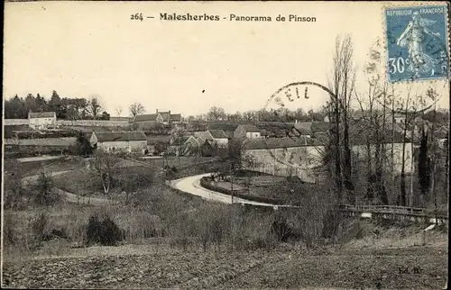 Ak Malesherbes Loiret, Panorama de Pinson