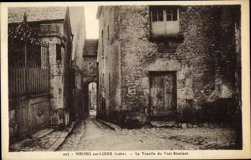 Ak Meung sur Loire Loiret, La Venelle du Pont Branlant