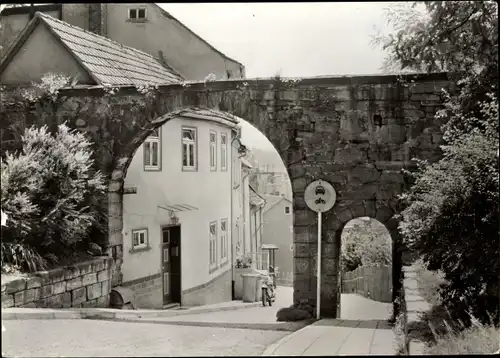 Ak Stadtroda an der Roda Thüringen, Partie am Roten Tor