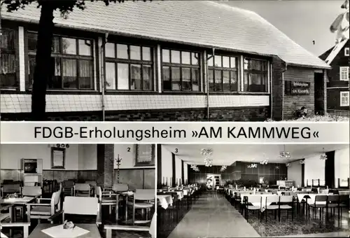 Ak Neustadt Großbreitenbach in Thüringen, FDGB Erholungsheim Am Kammweg, Klubraum, Mehrzwecksaal