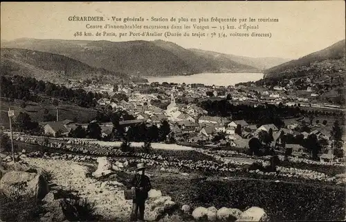 Ak Gérardmer Lothringen Vosges, Vue générale