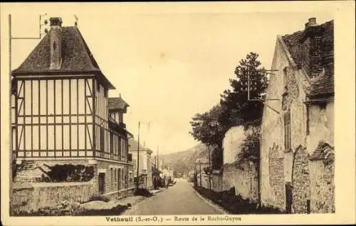 Ak Vetheuil Val d'Oise, Route de la Roche Guyon