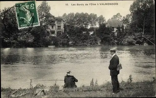 Ak Valmondois Val d'Oise, Les Bords de l'Oise, Anlger