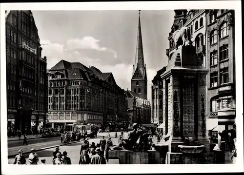 Ak Hamburg, Mönckebergstraße, Passanten