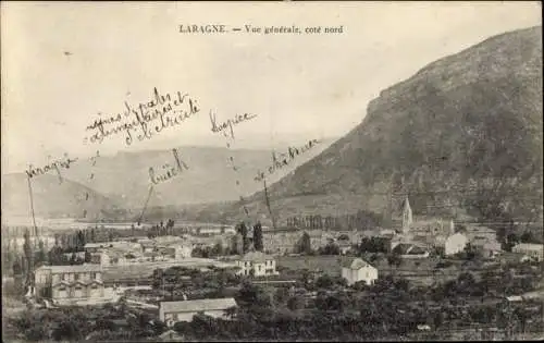 Ak Laragne Hautes-Alpes, Vue générale, coté nord