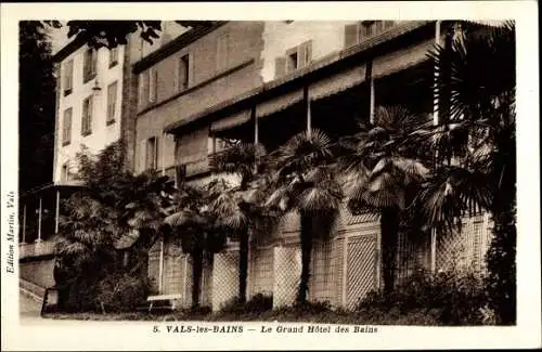 Ak Vals les Bains Ardèche, Le Grand Hotel des Bains