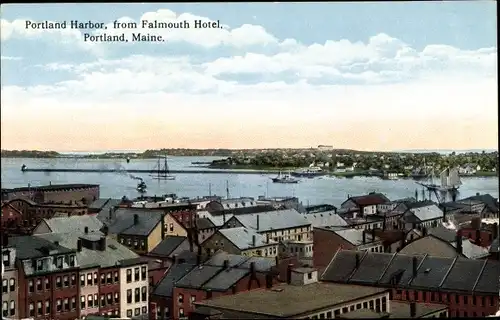 Ak Portland Maine USA, Portland Harbor, from Falmouth Hotel