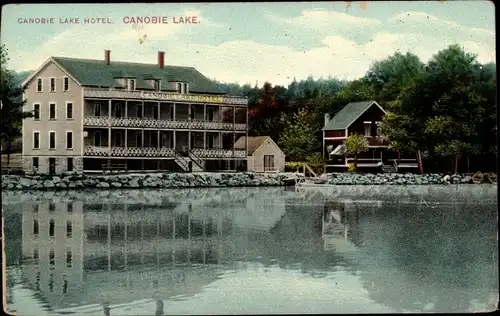 Ak New Hampshire USA, Canobie Lake and Hotel