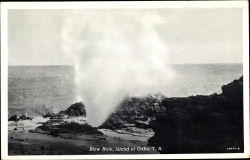 Ak Island of Oahu Hawaii USA, Blow Hole