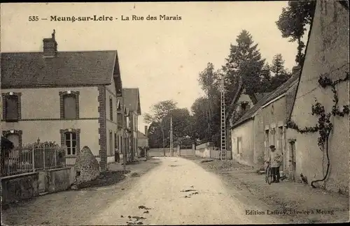 Ak Meung sur Loire Loiret, La Rue des Marais