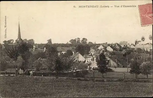 Ak Montereau Loiret, Vue d'ensemble