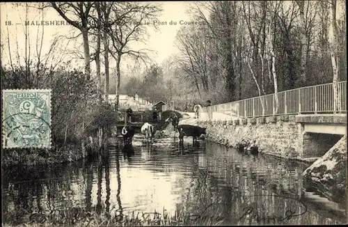 Ak Malesherbes Loiret, Vers le Pont du Couvent