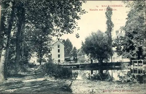 Ak Malesherbes Loiret, Moulin sur l'Essonne