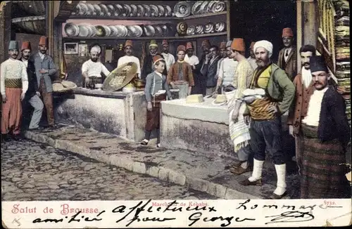 Ak Marchand de Kebabs, Türken, Koch, Trachten