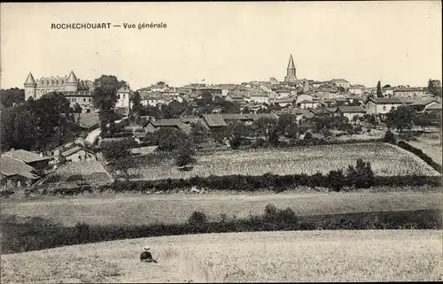 Ak Rochechouart Haute Vienne, Vue générale