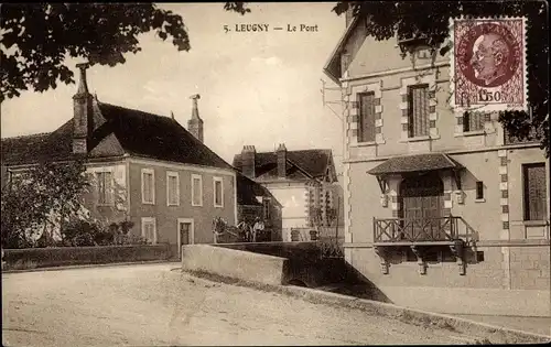 Ak Leugny Yonne, Le Pont