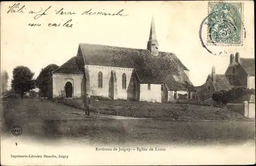 Ak Joigny sur Meuse Yonne, Eglise de Looze