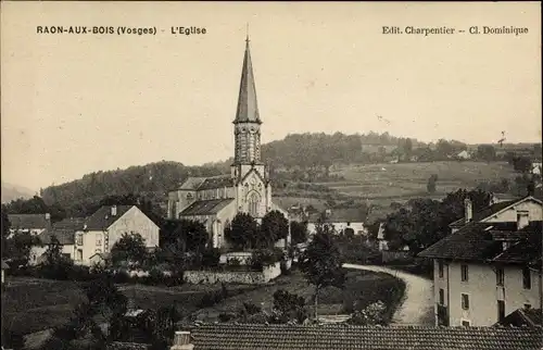 Ak Raon aux Boix Vosges, Vue de l'Eglise