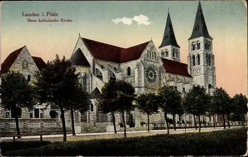 Ak Landau in der Pfalz, Neue katholische Kirche