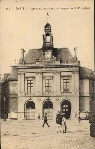 Ak Paris Ménilmontant, La Mairie