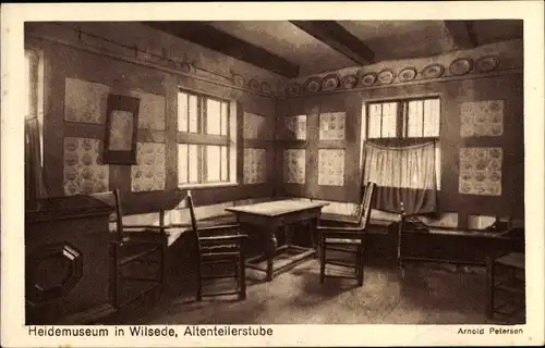 Ak Wilsede Bispingen im Heidekreis, Heidemuseum, Altenteilerstube