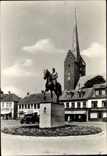 Ak Nakskov Lolland Dänemark, Rytterstatue