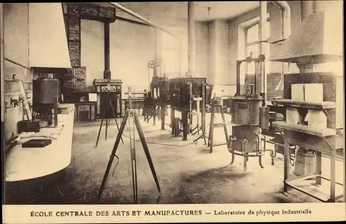 Ak Paris III., Ecole Centrale des Arts et Manufactures, Laboratoire physique, Rue Montgolfier