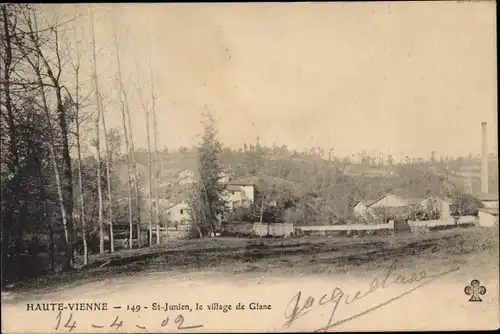 Ak Saint Junien Haute Vienne, le village de Glane