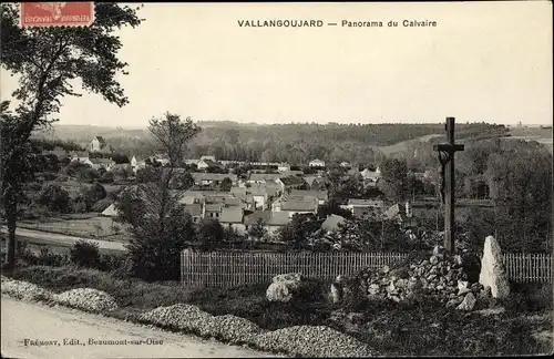 Ak Vallangoujard Val d'Oise, Panorama du Calvaire